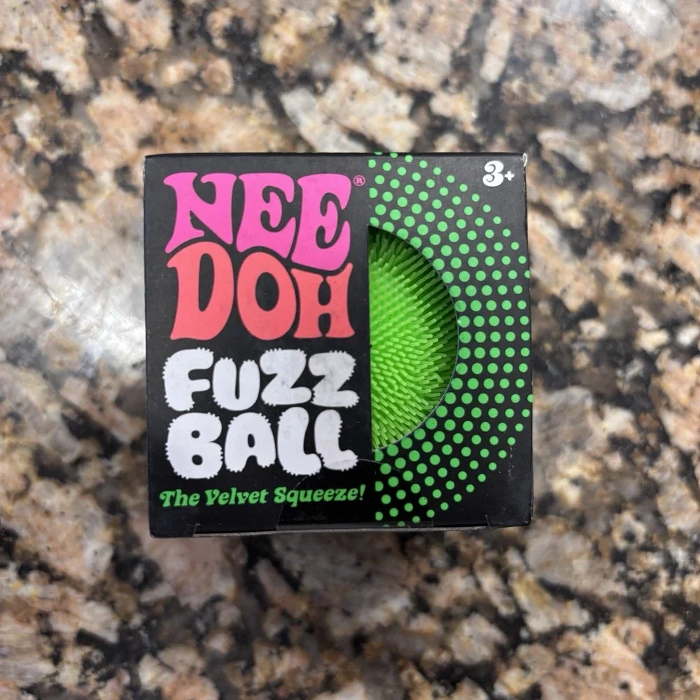 Needoh Fuzzball The Velvet Squeeze Nee Doh Green Rare New